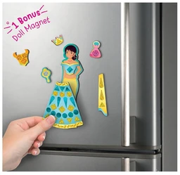 Imagimake DIY Magnetic Dress-Up Indian Princess - 30 Magnetic Dresses & Accessories | Pretend Play Toy for Girls 3+ Years Delivery Time: 2-3Days