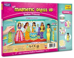 Imagimake DIY Magnetic Dress-Up Indian Princess - 30 Magnetic Dresses & Accessories | Pretend Play Toy for Girls 3+ Years Delivery Time: 2-3Days