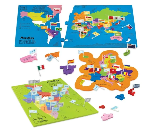 Imagimake Mapology India and World Maps with Capitals - Learn Capitals & Country Flags for Kids 5+ Years Delivery Time: 2-3Days