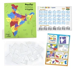 Imagimake Mapology India and World Maps with Capitals - Learn Capitals & Country Flags for Kids 5+ Years Delivery Time: 2-3Days