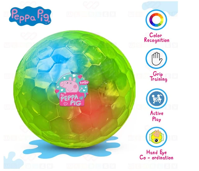 Wembley Peppa Pig LED Light Ball - Soft Bouncing Flashing Ball for Kids Delivery Time: 2-3Days