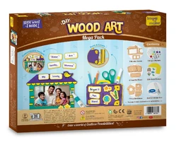 Imagimake DIY Wood Art Mega Pack - Make 3 Photo Frames, Pen Stand & Bird House | Painting & Colouring Craft Kit for Kids 5+ Years Delivery Time: 2-3Days