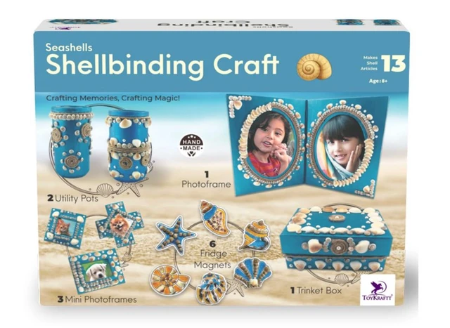 ToyKraft Shellbinding Craft - DIY Seashell Craft Activity Kit | Create Beautiful Shell Art for Kids 7+ Years to Adults Delivery Time: 2-3Days
