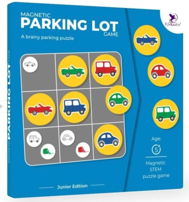TOYKRAFTT Magnalogix Magnetic Parking Lot Puzzle Game - Logic & Problem-Solving Game for Kids 6+ Years Delivery Time: 2-3Days