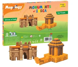 Imagimake Mapology Monuments of India - Sun Temple & Gateway of India 3D Construction Set for Kids 6+ Years Delivery Time: 2-3Days