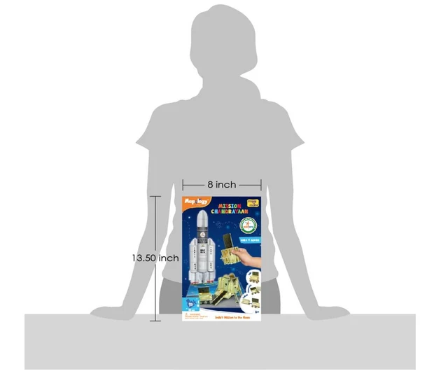 Imagimake Mapology Chandrayaan - ISRO Rocket Model, Satellite & Astronaut 3D Puzzle | Educational Space Toy for Kids 5+ Years Delivery Time: 2-3Days