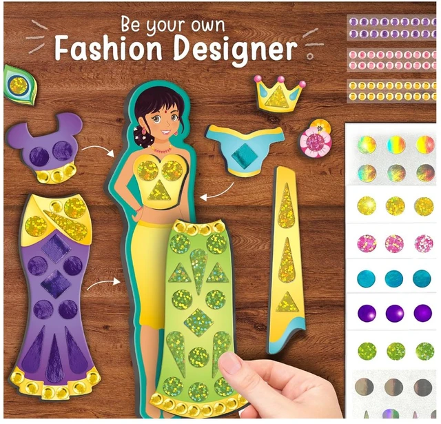 Imagimake DIY Magnetic Dress-Up Indian Princess - 30 Magnetic Dresses & Accessories | Pretend Play Toy for Girls 3+ Years Delivery Time: 2-3Days