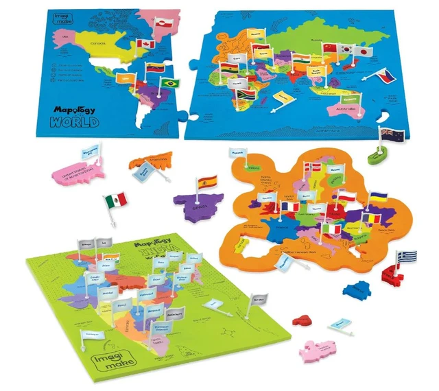 Imagimake Mapology India and World Maps with Capitals - Learn Capitals & Country Flags for Kids 5+ Years Delivery Time: 2-3Days