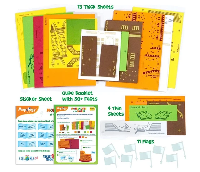 Imagimake Mapology Monuments of The World - Educational Toy & Learning Aid for Kids 6+ Years Delivery Time: 2-3Days