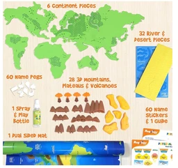 Imagimake Mapology Physical Features of World Map - 3D Puzzle & Construction Toy for Kids 6+ Years Delivery Time: 2-3Days