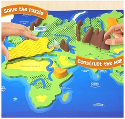 Imagimake Mapology Physical Features of World Map - 3D Puzzle & Construction Toy for Kids 6+ Years Delivery Time: 2-3Days