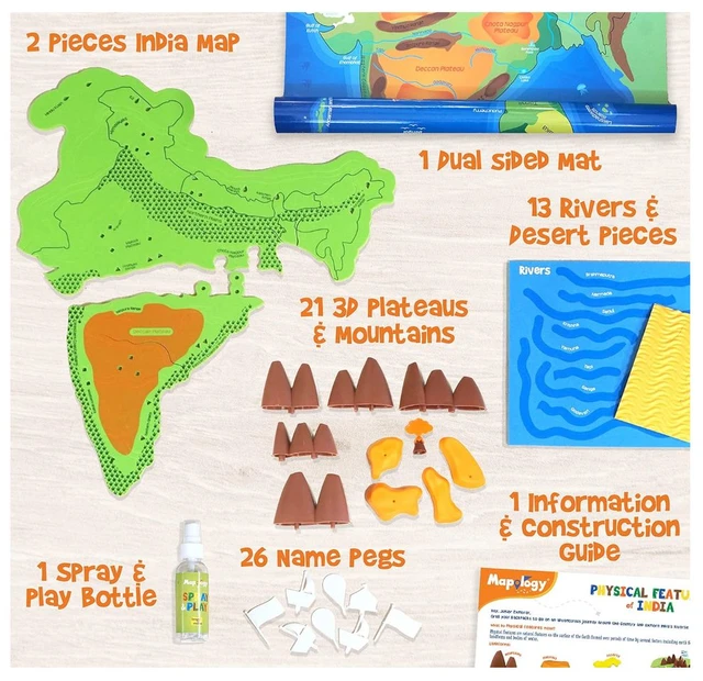 Imagimake Mapology Physical Features of India - Learn 50+ Geographical Features | Educational Toy for Kids 6+ Years Delivery Time: 2-3Days