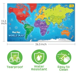 Imagimake Mapology World Map with Reusable Stickers - Educational Geography Toy for Kids 5+ Years Delivery Time: 2-3Days