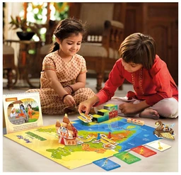 Imagimake Mapology Tales of Ramayana - 3-in-1 Family Board Game with Magnetic Puzzle, Storybook & Trump Cards for Kids 6+ Years Delivery Time: 2-3Days