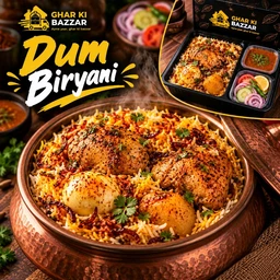 No.1 Dum Biryani -2pcs Chicken, 1egg + Potato And Salad - GKB's Kitchen 