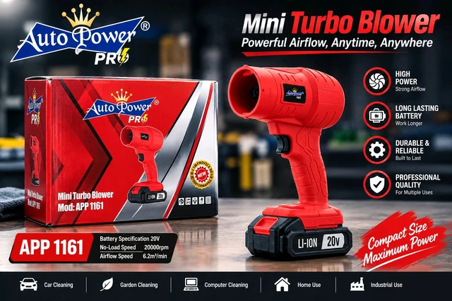 AUTOPOWER MINI TURBO BLOWER CORDLESS WITH 1 20V BATTERY 