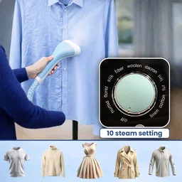 SWISSBORO Swissboro Plutus Garment Steamer 1.6L Water Tank 2000W Powerful with 35g/min Steam 45 Sec 2000 W Garment Steamer (White, Grey, Blue)