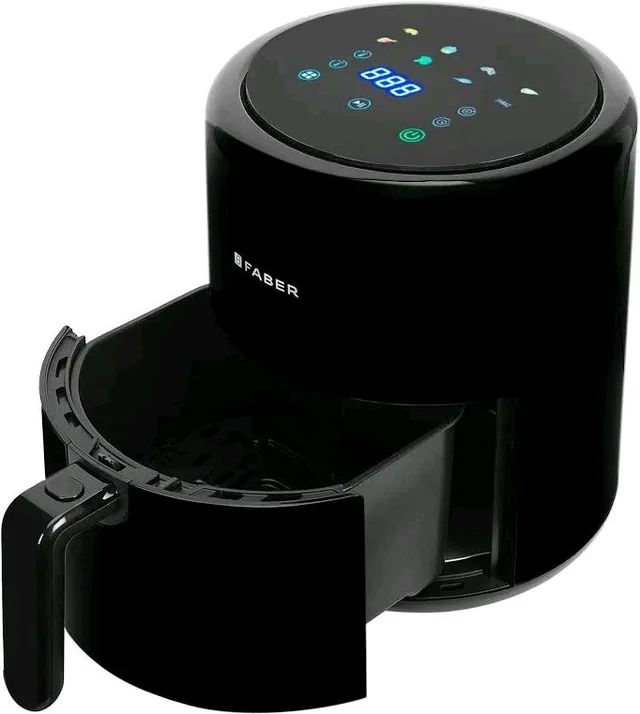 FABER FAF 4.0L Neo BK 1500W Digital Air Fryer | Fry, Bake, Roast |85% Less Oil, 200°C Swirl Heating Air Fryer (4 L)