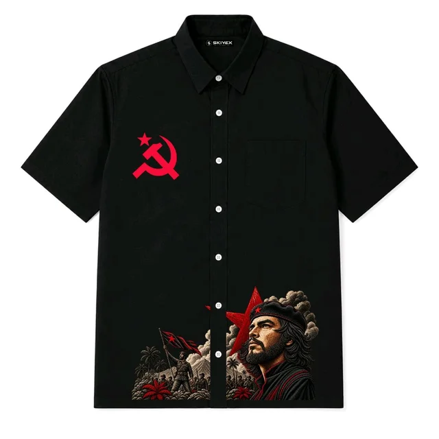 Che Guevara Red Star Graphic 5-Sleeve Shirt
