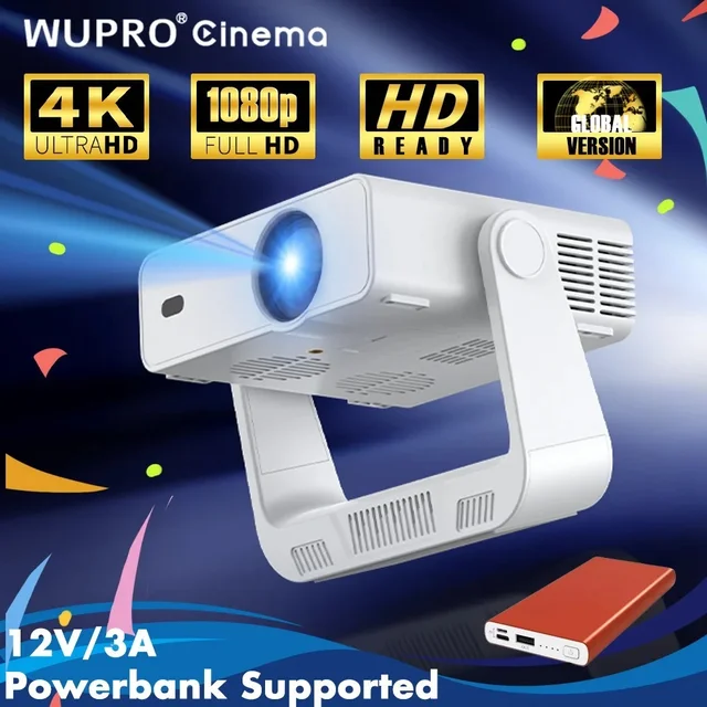AVYUKTA C880F Portable Mini Smart Android Projector | 1000 ANSI Lumens | Power Bank Support | LCD HD Home Cinema Projector, 200 Inch Max