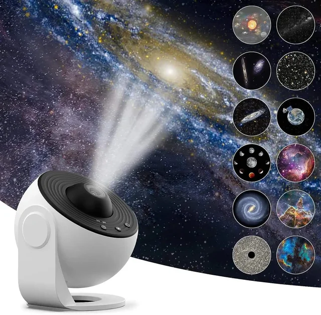 Film Planetarium Galaxy 13-in-1 Projector Rotating Nebula Projector Lamp Timing Starry Night Light Children's Bedroom Decoration