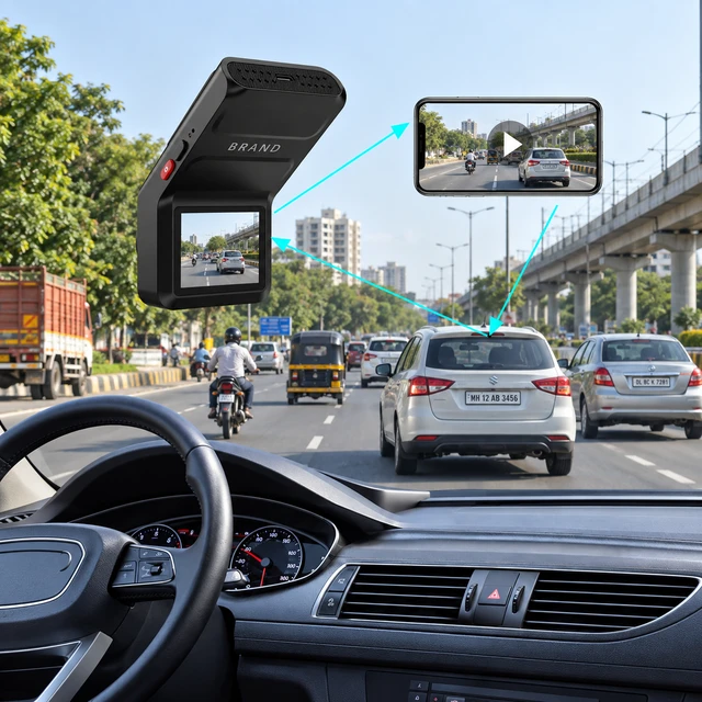 S-5 ULTRA 3-Lens 1080P Full HD Dash Cam | Front, Rear & Cabin Recording | Night Vision | App Control | Built-in Mic