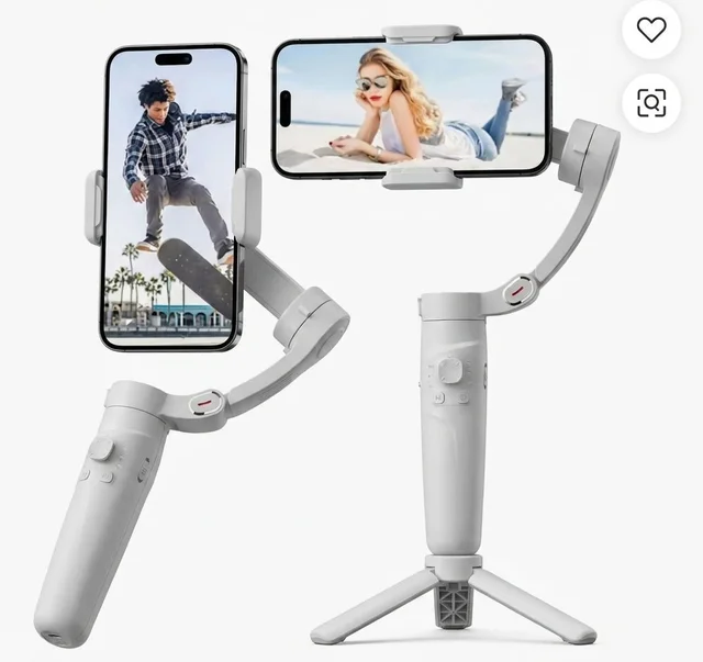 Portable 3 Axis Phone Gimbal Stabilizer with Face Tracking and 10H Battery for Travel Photography Video Recording