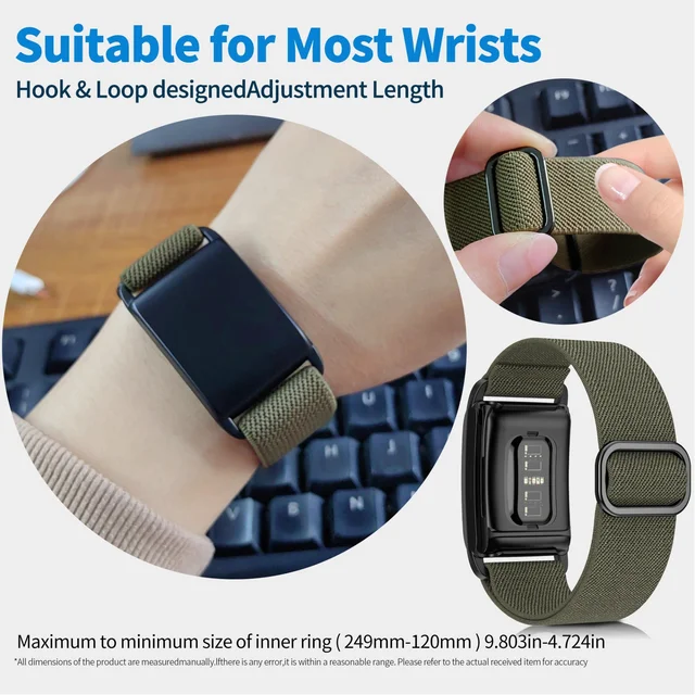 Eraysun Nylon Wristband Ultra Breathable Elastic Watch Strap Replaceable Comfort Stylish for Whoop 5.0 4.0 Fabric Watch Bands