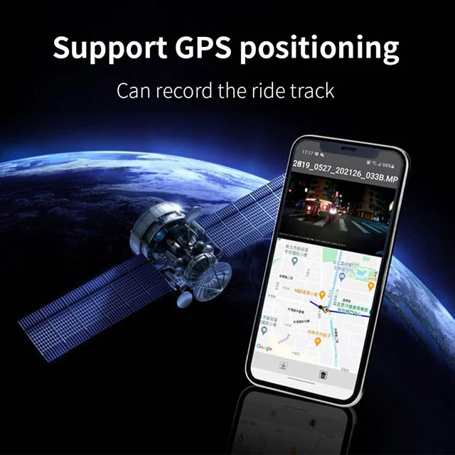 Video Recorder Rear View Dash Cam for Motorcycle 3" 1080P Recorder Loop Recording WiFi Motorcycle Recorder
