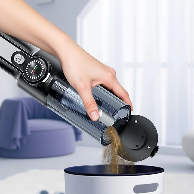 Car Vacuum Cleaner Wireless Handheld High-Power Wet/Dry Dual-Use Suction Blow Dust Removal Machine One-Key Dust Pour
