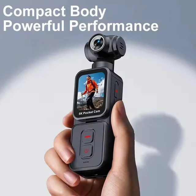5K High Action Camera K28 Rotatable Anti-Shaking Outdoor Camera for Riding Diving Portable Video Mic, External Type C Mic