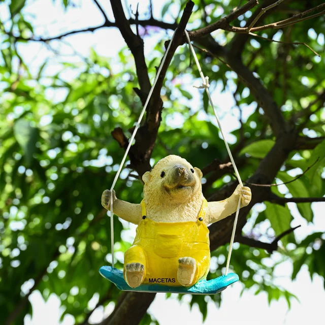 SWING PIG ON ROPE