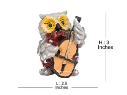 Musical Owl Set Of 4 - 4 Inch