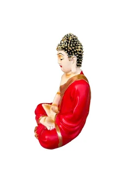 Small Meditation Buddha - 5 Inch, Red