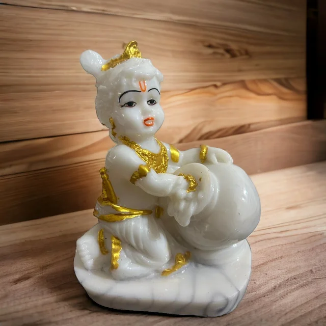 White Marble Look Baby Krishna