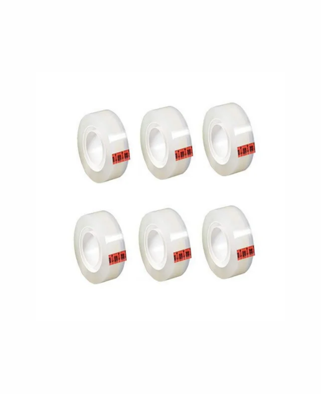 SMPH Soap Star Stationary Cello Tape Pack Of 6 Piece Size 19 MM X 30 Meter Roll - 18.5mm X 25m