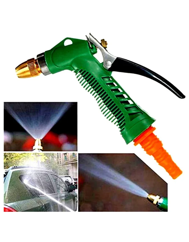 Hose Nozzle Water Spray Gun with Water Flow Control Valve Lever Spray for Gardening Watering Plants Wash Car Bike Lawn