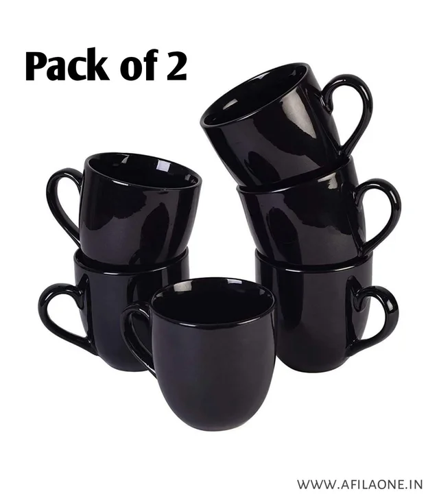 SMPH START Premium Ceramic Tea/Coffee Cups (100ml, Multicolor ) - Set of 1 - Black, 100 ml