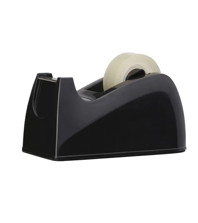 Cello Tape Dispenser Cutte Colour Transparent Size 75MM pack of 2  - 1 Inches, Black