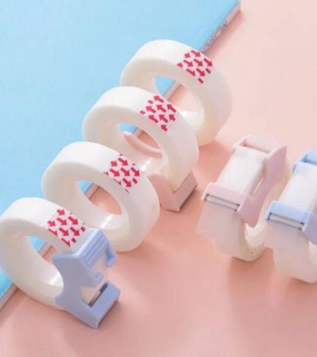 SMPH STAR Cello Tape Cutter 12 MM with Stainless Steel Blade Mini Stationary Cutter - 12 Mm Tape Purpose, Lavender Rose