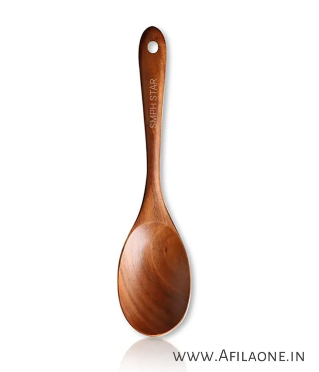 Wooden Cooking Spoons( Set of 5) Non-Stick Serving and Cooking Spoon Kitchen Tools Utensil, - Cinnamon