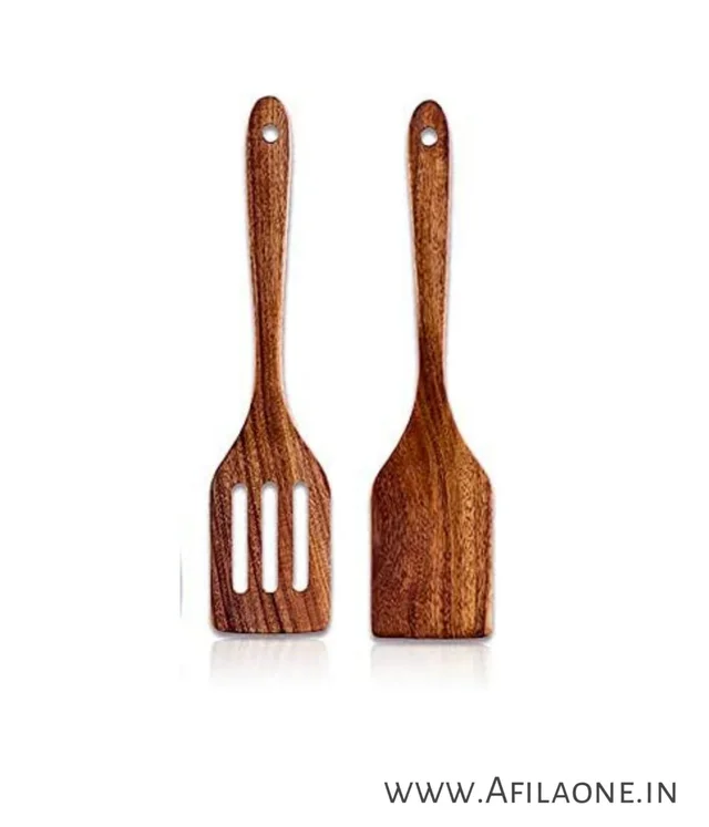 Wooden Cooking Spoons( Set of 5) Non-Stick Serving and Cooking Spoon Kitchen Tools Utensil, - Raw Sienna