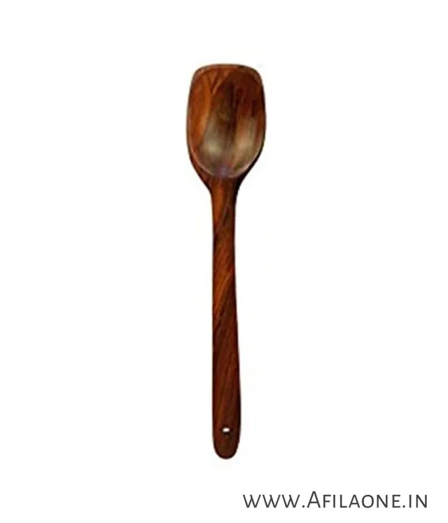 Wooden Cooking Spoons( Set of 5) Non-Stick Serving and Cooking Spoon Kitchen Tools Utensil, - Raw Sienna