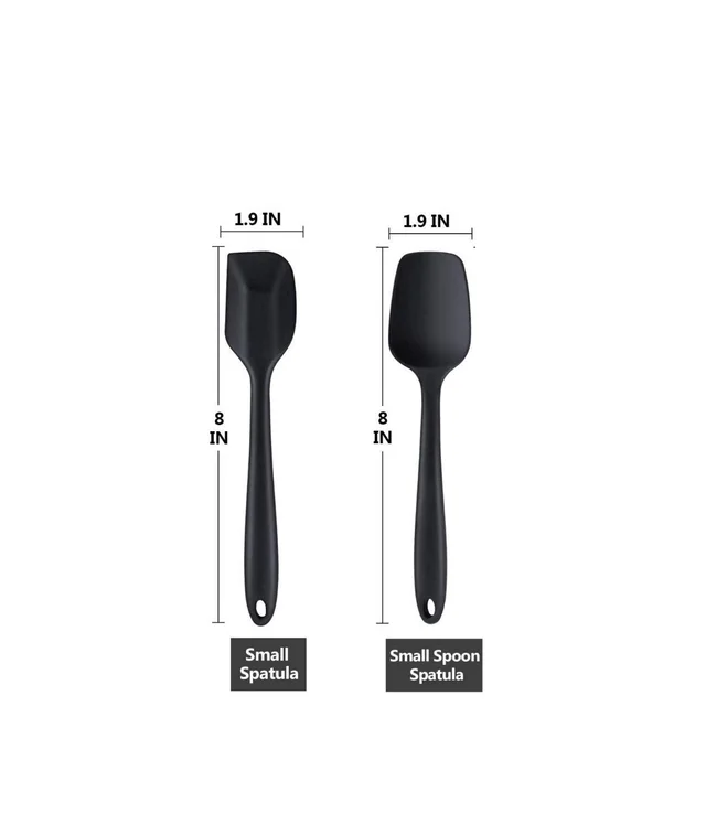 Silicone Spoons Nonstick Kitchen Spoon - Black, Medium Size