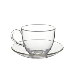 glass cup ( Pack of 1) for Tea Coffee Ice Cream 80Ml - White
