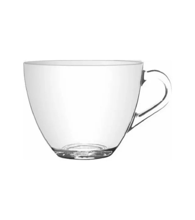 glass cup ( Pack of 1) for Tea Coffee Ice Cream 80Ml - White