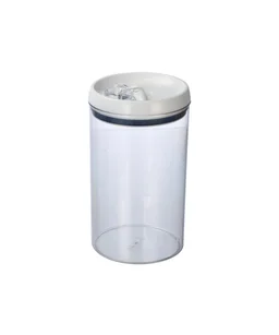 Acrylic Airtight Round Storage Canister Set, Clear Food Saver Plastic Container