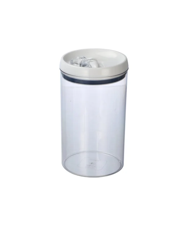 Acrylic Airtight Round Storage Canister Set, Clear Food Saver Plastic Container