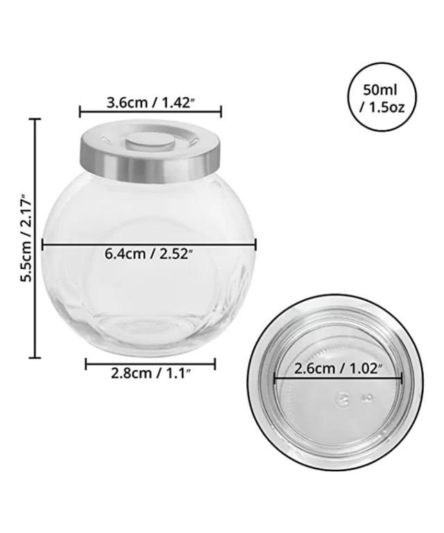 Spice Storage Glass Jar with Rust Proof