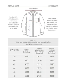Men's Regular Fit Formal Shirt - White, 46